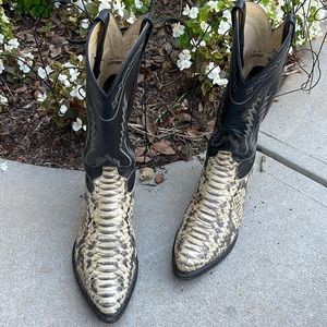 Tony Lama belly Python cowboy boots